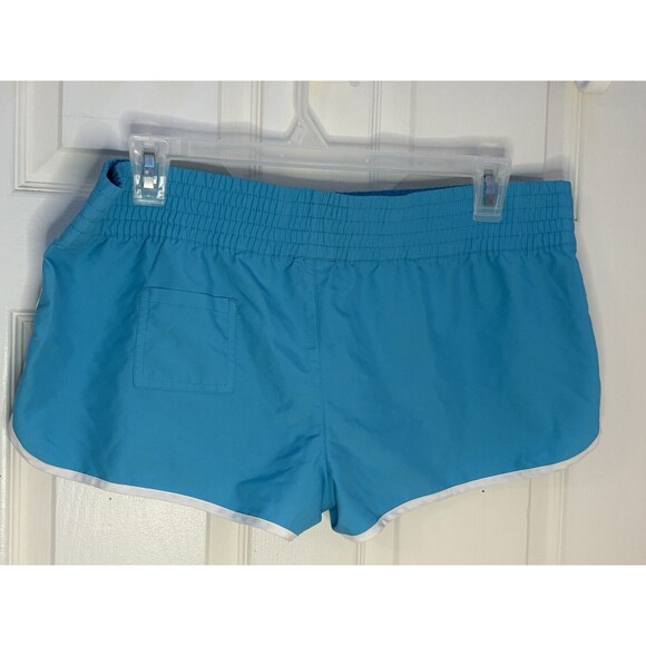 Women Turquoise Blue Elastic Waist Shorts XL Unlined Swim Beach Casual - Picture 2 of 5